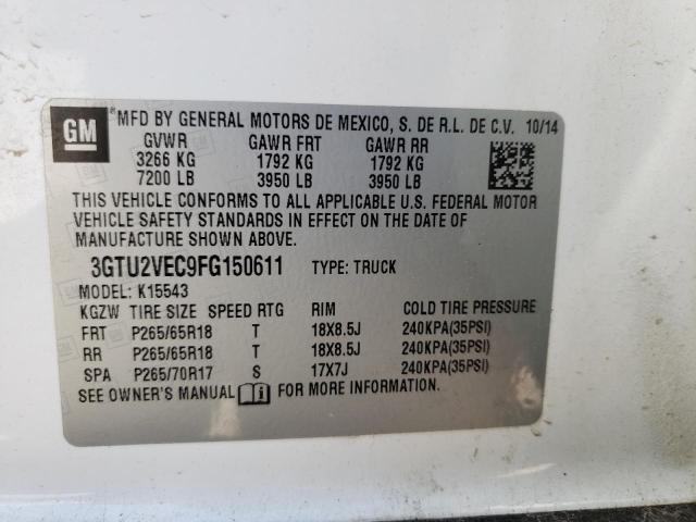 Photo 10 from auction – 2015 GMC SIERRA K15 with VIN 3GTU2VEC9FG150611