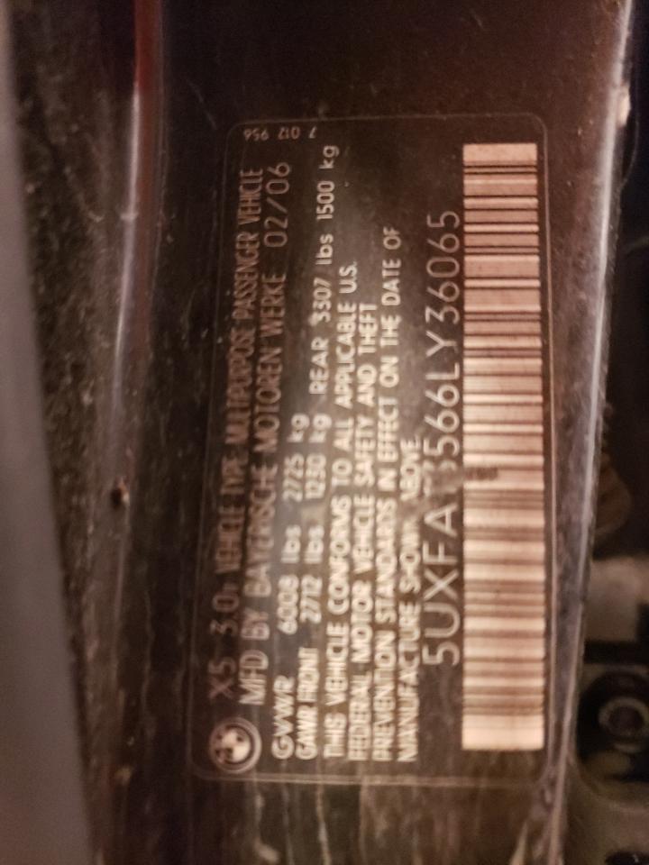 Zdjęcie 10 z aukcji – 2006 BMW X5 3.0I z VIN 5UXFA13566LY36065
