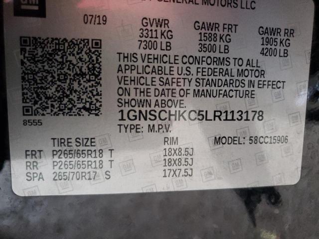 Photo 10 from auction – 2020 CHEVROLET SUBURBAN C with VIN 1GNSCHKC5LR113178