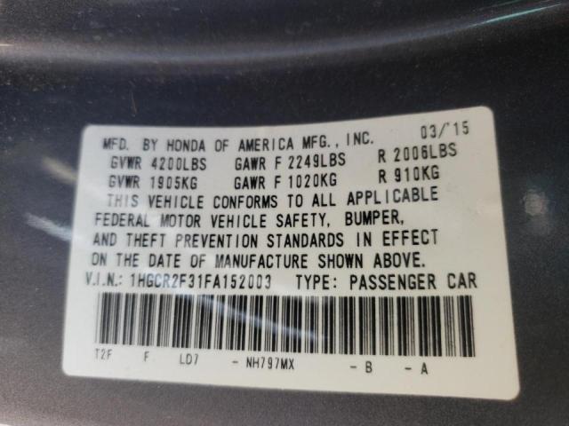 Photo 10 from auction – 2015 HONDA ACCORD LX with VIN 1HGCR2F31FA152003