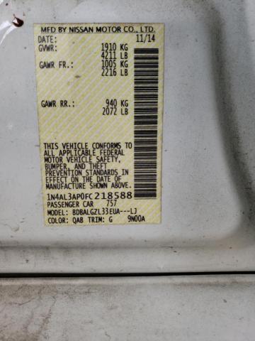 Photo 10 from auction – 2015 NISSAN ALTIMA 2.5 with VIN 1N4AL3AP0FC218588