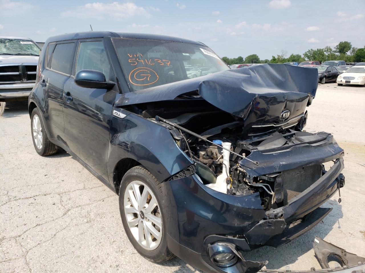 KIA SOUL + 2018 with VIN KNDJP3A54J7541637 - Photo from auction