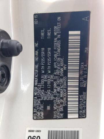 Photo 10 from auction – 2015 TOYOTA SIENNA XLE with VIN 5TDYK3DC4FS584055