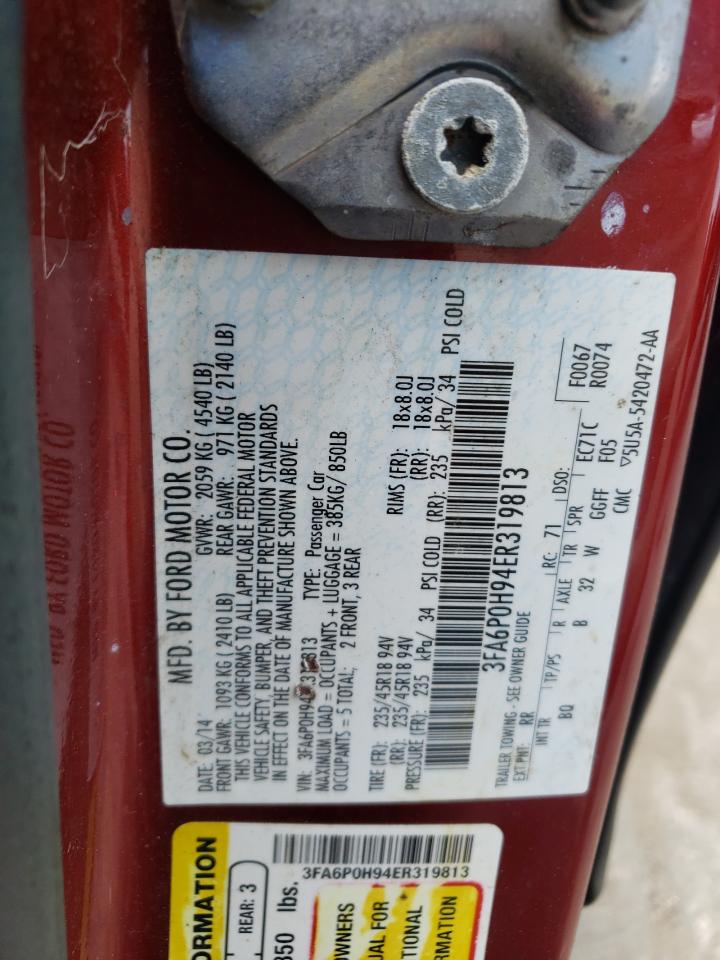 Photo 10 from auction – 2014 FORD FUSION SE with VIN 3FA6P0H94ER319813