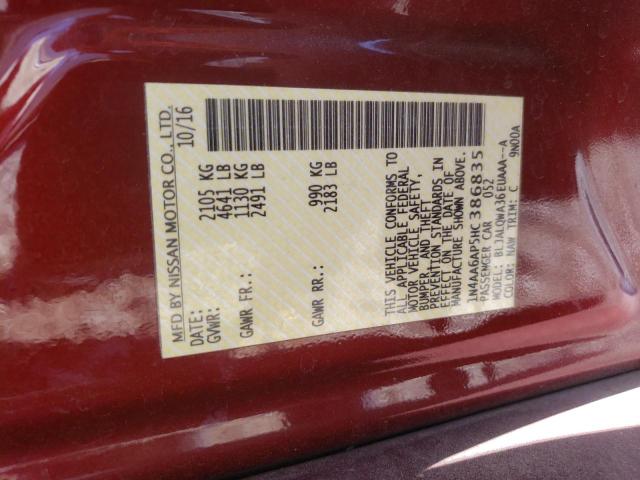 Photo 10 from auction – 2017 NISSAN MAXIMA 3.5 with VIN 1N4AA6AP5HC386835