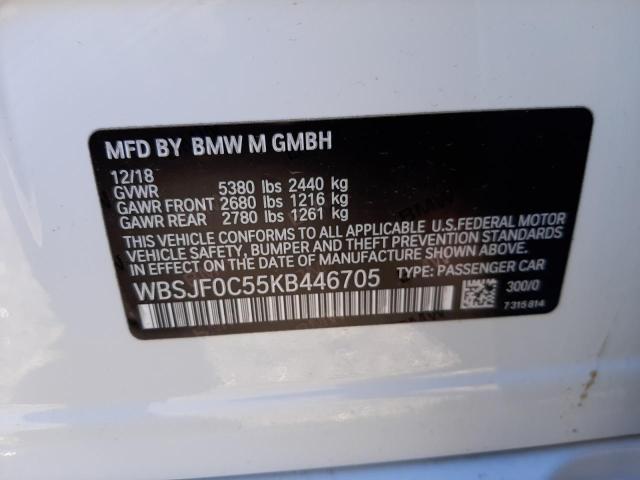 Photo 10 from auction – 2019 BMW M5 with VIN WBSJF0C55KB446705
