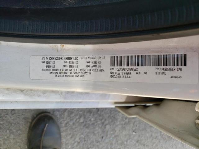 Photo 10 from auction – 2013 CHRYSLER 200 LX with VIN 1C3CCBAB7DN646522