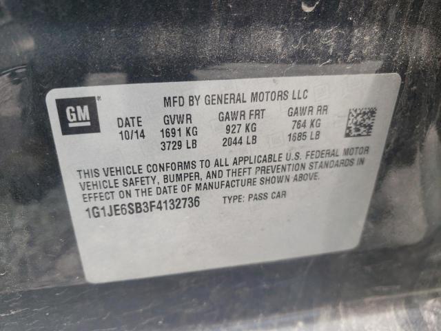 Photo 10 from auction – 2015 CHEVROLET SONIC LTZ with VIN 1G1JE6SB3F4132736