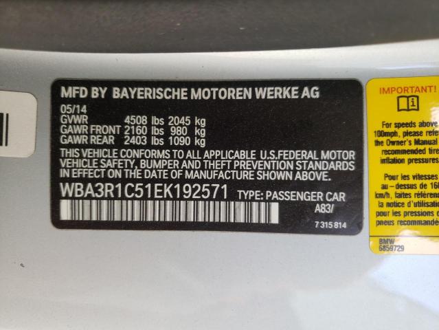 Photo 10 from auction – 2014 BMW 435 I with VIN WBA3R1C51EK192571