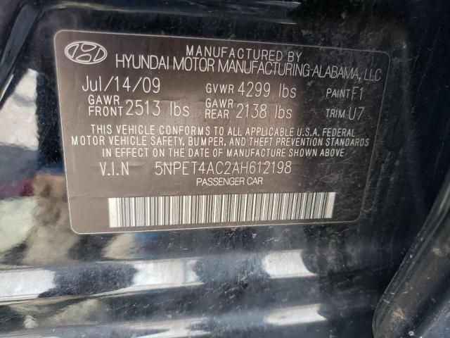 Photo 10 from auction – 2010 HYUNDAI SONATA GLS with VIN 5NPET4AC2AH612198