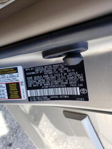 Photo 10 from auction – 2014 TOYOTA CAMRY L with VIN 4T4BF1FK0ER422826