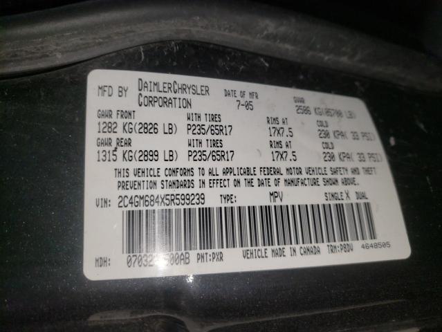 Photo 10 from auction – 2005 CHRYSLER PACIFICA T with VIN 2C4GM684X5R599239