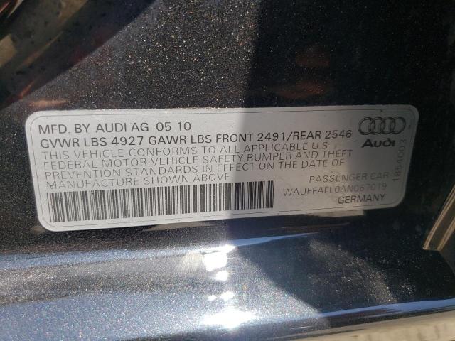 Photo 10 from auction – 2010 AUDI A4 PREMIUM with VIN WAUFFAFL0AN067019
