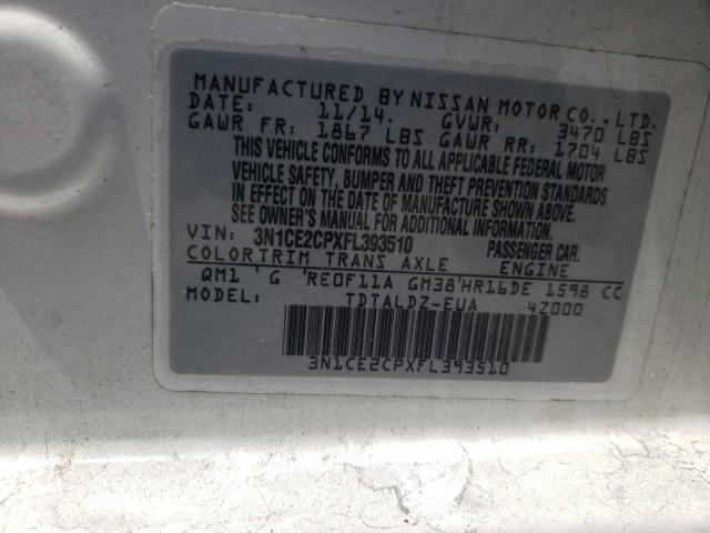 Photo 10 from auction – 2015 NISSAN VERSA NOTE with VIN 3N1CE2CPXFL393510