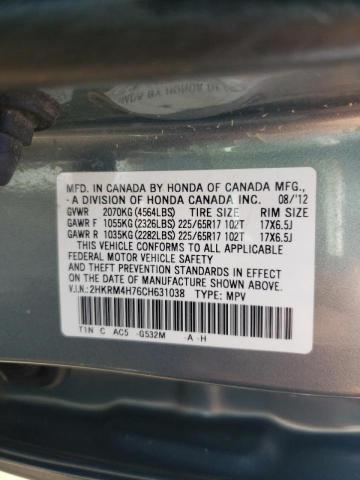 Photo 10 from auction – 2012 HONDA CR-V EXL with VIN 2HKRM4H76CH631038