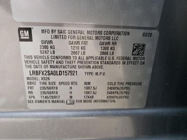 Photo 10 from auction – 2020 BUICK ENVISION E with VIN LRBFX2SA0LD157921