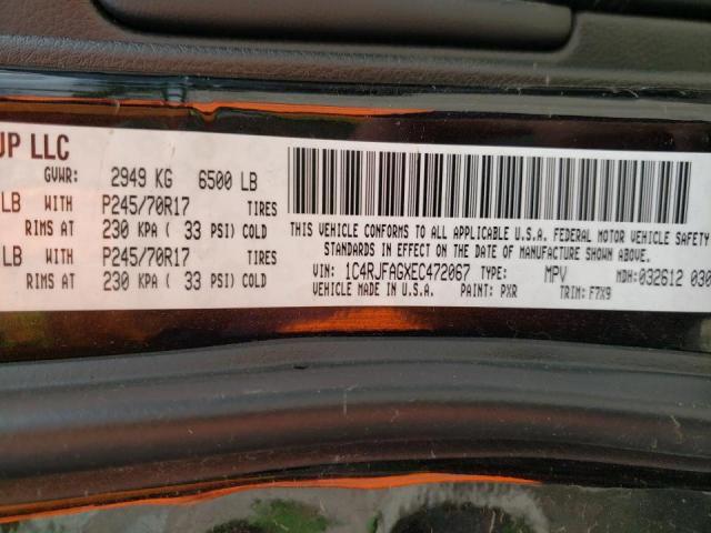 Photo 10 from auction – 2014 JEEP GRAND CHER with VIN 1C4RJFAGXEC472067