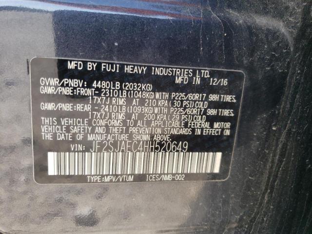 Photo 10 from auction – 2017 SUBARU FORESTER 2 with VIN JF2SJAEC4HH520649