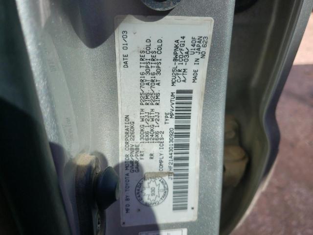 Photo 10 from auction – 2003 TOYOTA HIGHLANDER with VIN JTEHF21A43013092
