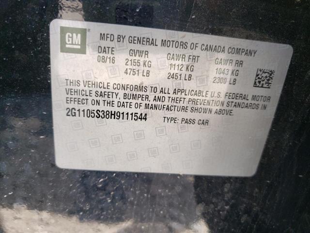 Photo 10 from auction – 2017 CHEVROLET IMPALA LT with VIN 2G1105S38H9111544