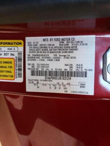 Photo 10 from auction – 2018 FORD FUSION SE with VIN 3FA6P0HD5JR183559