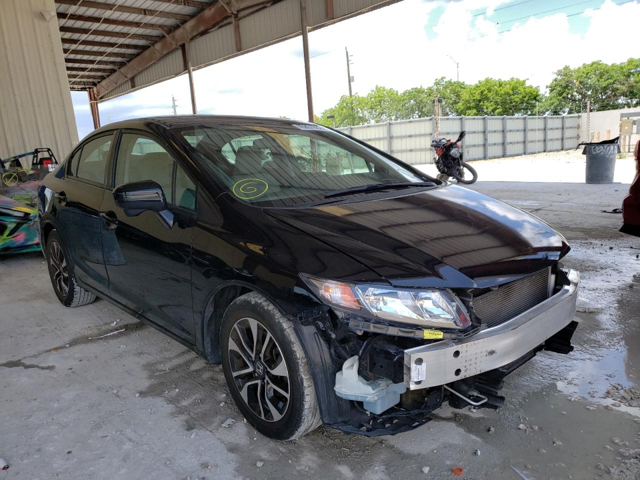 HONDA CIVIC EX 2014 with VIN 2HGFB2F87EH541743 - Photo from auction