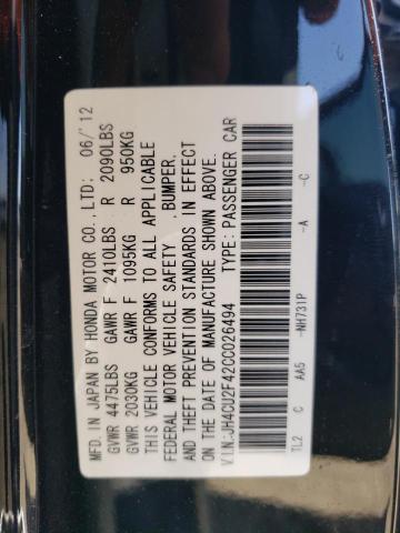 Photo 10 from auction – 2012 ACURA TSX with VIN JH4CU2F42CC026494