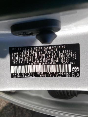 Photo 10 from auction – 2019 TOYOTA COROLLA L with VIN 5YFBURHEXKP910040