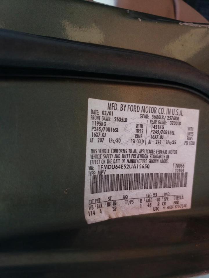 Photo 10 from auction – 2002 FORD OTHER with VIN 1FMDU64E52UA15650