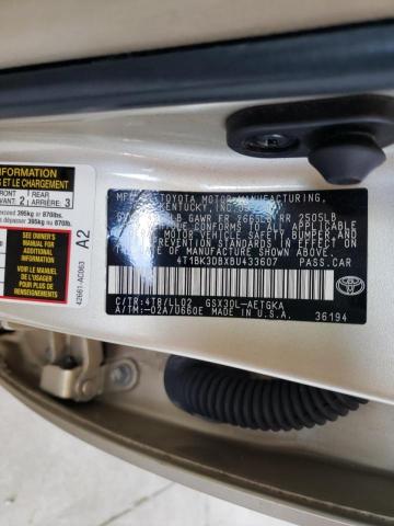 Photo 10 from auction – 2011 TOYOTA AVALON BAS with VIN 4T1BK3DBXBU433607