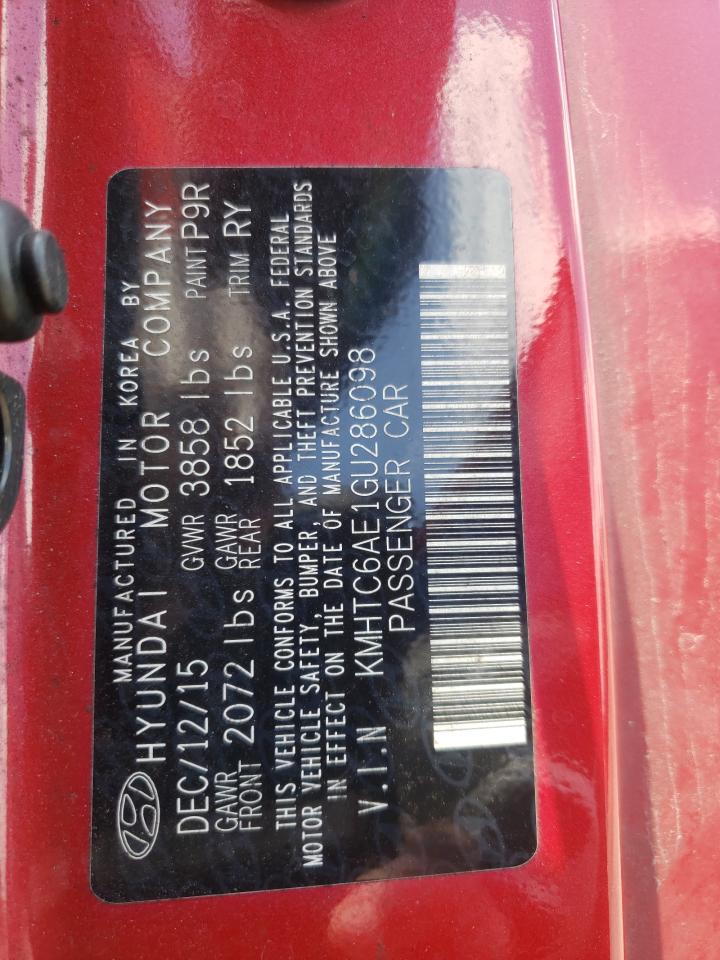 Photo 10 from auction – 2016 HYUNDAI VELOSTER T with VIN KMHTC6AE1GU286098