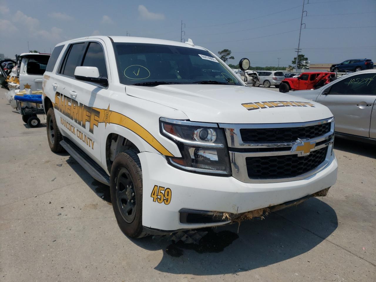CHEVROLET TAHOE POLI 2018 with VIN 1GNLCDEC7JR201459 - Photo from auction