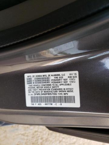 Photo 10 from auction – 2015 HONDA ODYSSEY EX with VIN 5FNRL5H60FB057555