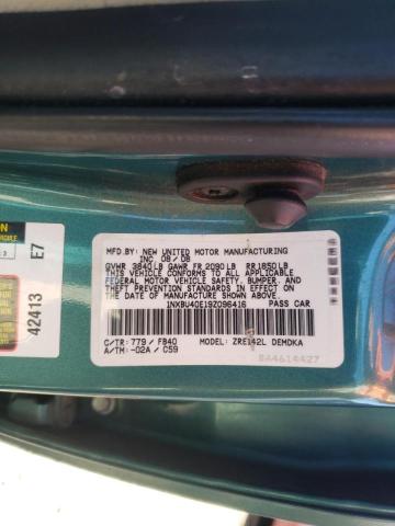Photo 10 from auction – 2009 TOYOTA COROLLA BA with VIN 1NXBU40E19Z096416