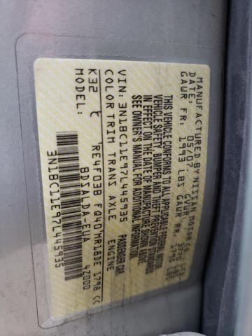 Photo 10 from auction – 2007 NISSAN VERSA S with VIN 3N1BC11E97L445935