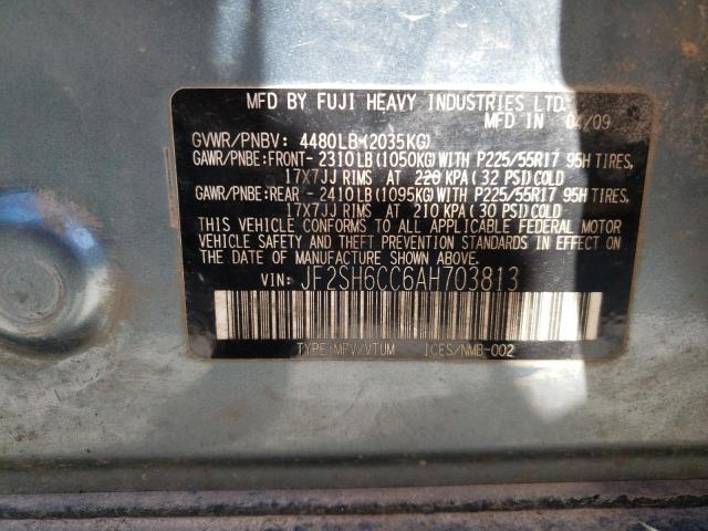 Photo 10 from auction – 2010 SUBARU FORESTER 2 with VIN JF2SH6CC6AH703813