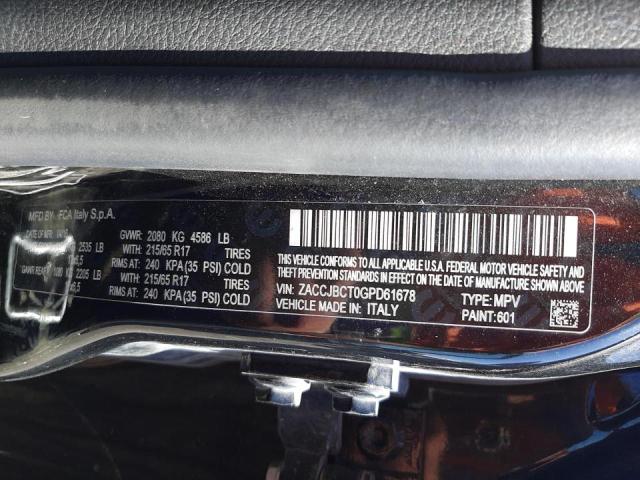 Photo 10 from auction – 2016 JEEP RENEGADE T with VIN ZACCJBCT0GPD61678