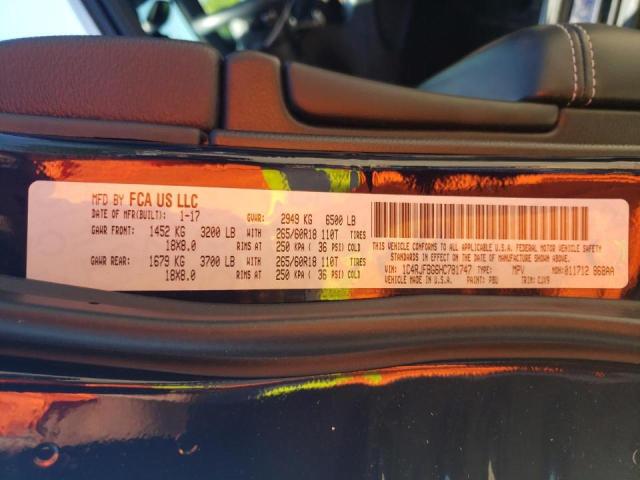 Photo 10 from auction – 2017 JEEP GRAND CHER with VIN 1C4RJFBG6HC781747