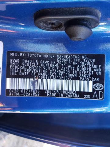 Photo 10 from auction – 2010 TOYOTA COROLLA BA with VIN 2T1BU4EE1AC322677