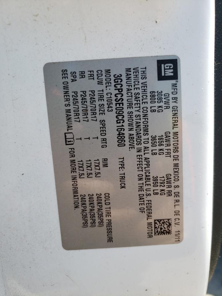 Photo 10 from auction – 2012 CHEVROLET SILVRDO LT with VIN 3GCPCSE09CG164860