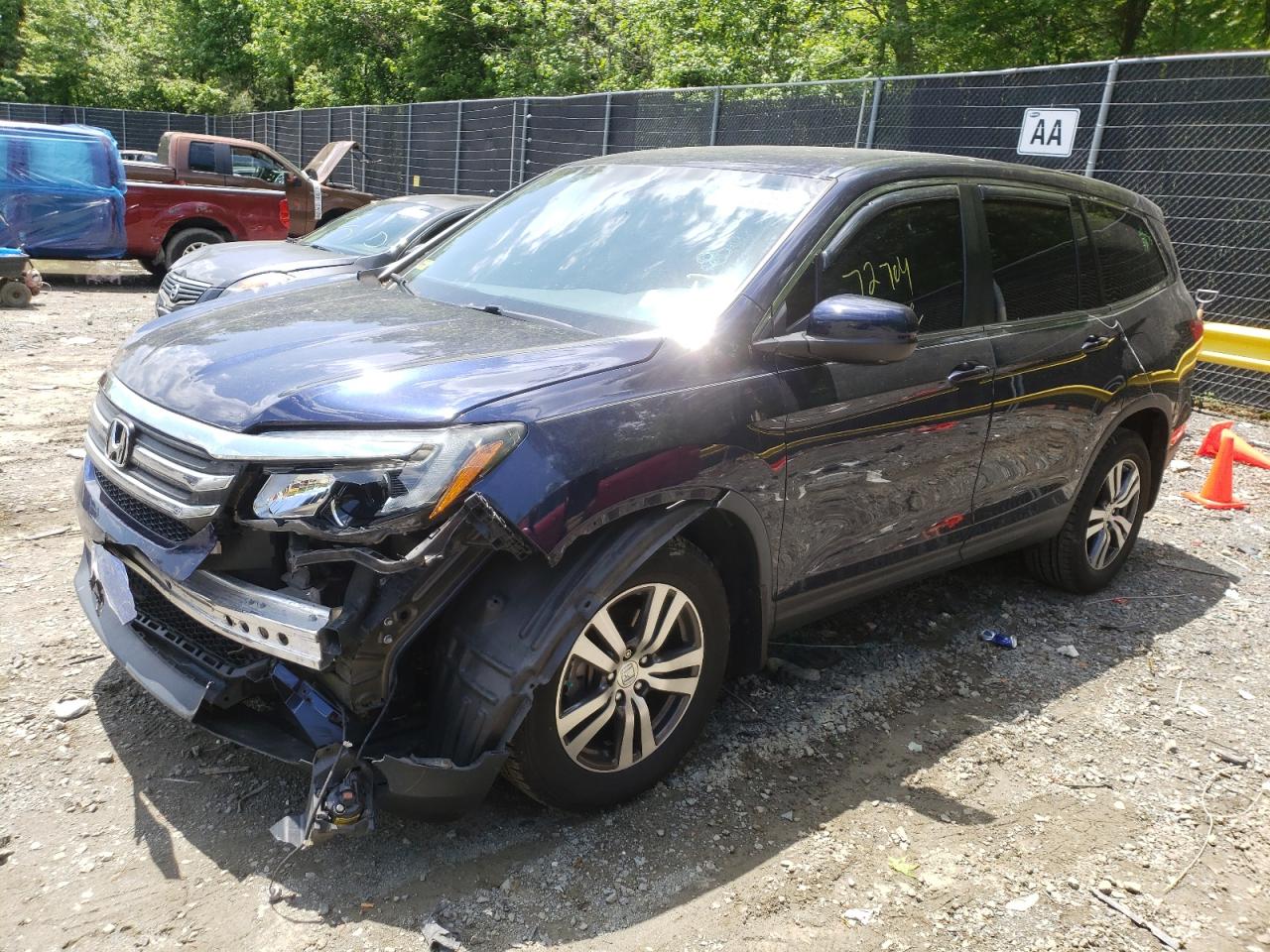 Photo 2 from auction – 2016 HONDA PILOT EX with VIN 5FNYF6H30GB003446