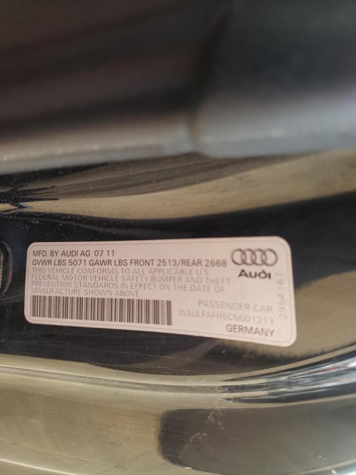 Foto 10 de la subasta – 2012 AUDI A5 PREMIUM con VIN WAULFAFH5CN001213