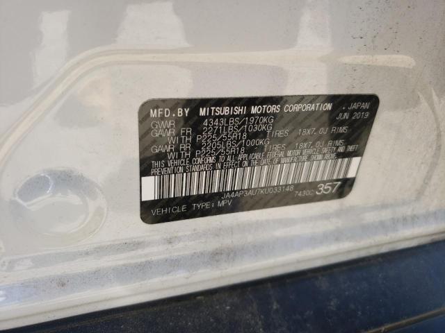 Photo 10 from auction – 2019 MITSUBISHI OUTLANDER with VIN JA4AP3AU7KU033148