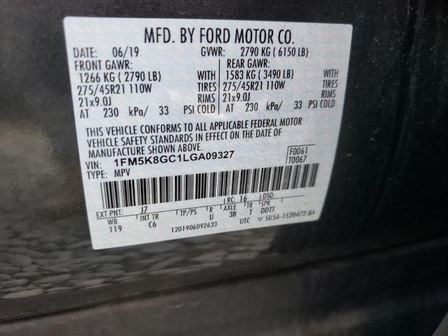 Photo 10 from auction – 2020 FORD EXPLORER S with VIN 1FM5K8GC1LGA09327