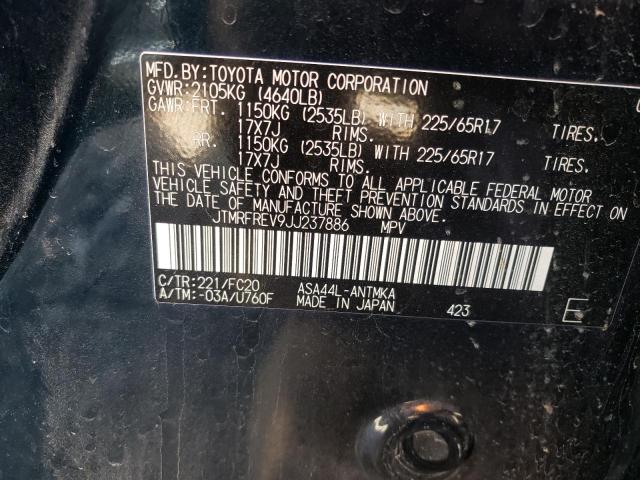 Photo 10 from auction – 2018 TOYOTA RAV 4 with VIN JTMRFREV9JJ237886