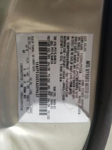 Photo 10 from auction – 2005 FORD TAURUS SE with VIN 1FAFP53U05A309637