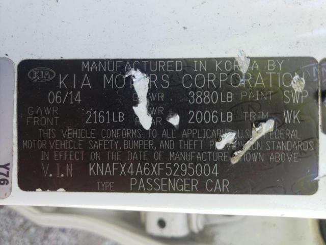 Photo 10 from auction – 2015 KIA FORTE LX with VIN KNAFX4A6XF5295004