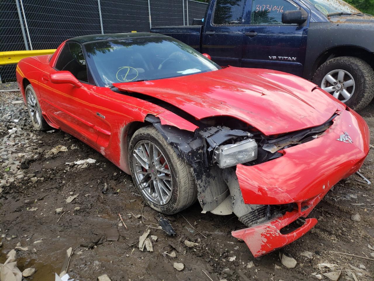 CHEVROLET CORVETTE 2003 with VIN 1G1YY22G435107411 - Photo from auction