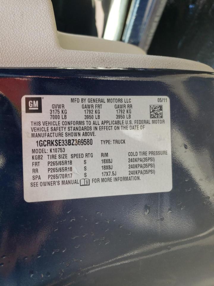 Photo 10 from auction – 2011 CHEVROLET SILVERADO with VIN 1GCRKSE33BZ369580