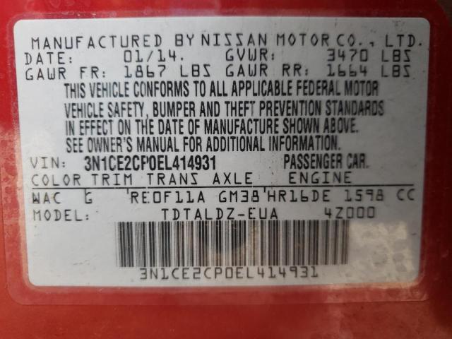 Photo 10 from auction – 2014 NISSAN VERSA NOTE with VIN 3N1CE2CP0EL414931